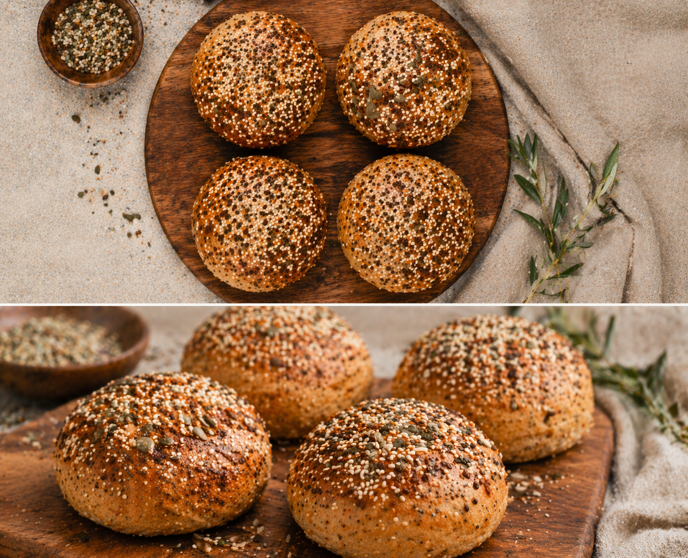 Wild Seeds and Kitchen Sprouted Buns